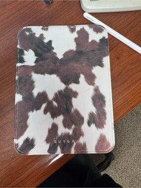 BURGA Brown Cow Print iPad mini 7 Case - Brown & White